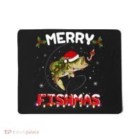 Merry Fishmas Funny Fishing Christmas Pajama Fishers Mousepad thumb 0