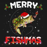 Merry Fishmas Funny Fishing Christmas Pajama Fishers Women's Tank Top thumb 5
