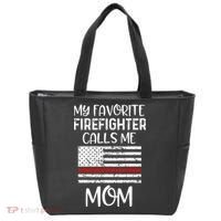 My Favorite Firefighter Calls Me Mom Thin Red Line Gift Tote Bag thumb 0