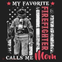My Favorite Firefighter Calls Me Mom Usa Flag Mother Tumbler thumb 3