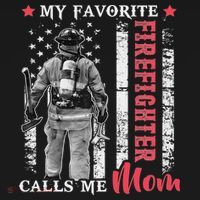 My Favorite Firefighter Calls Me Mom Usa Flag Mother Visor thumb 3