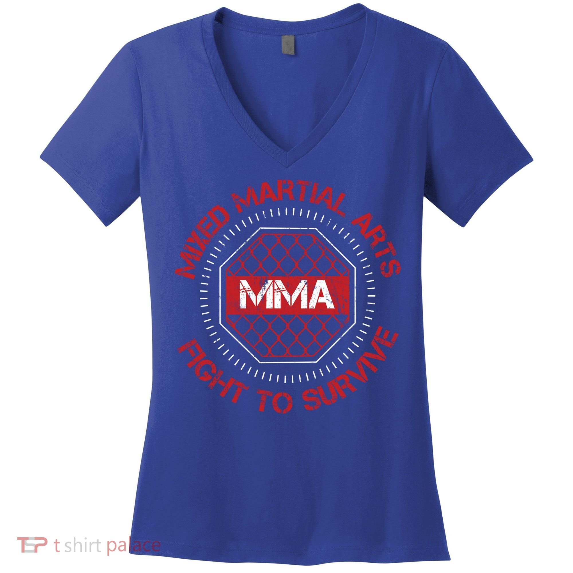 Mma Fighter Gift Mixed Martial Arts Fighting Gift Women's V-Neck T-Shirt