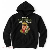 Make Fishing Great Again Trump Funny Fisherman Angler Hoodie thumb 0