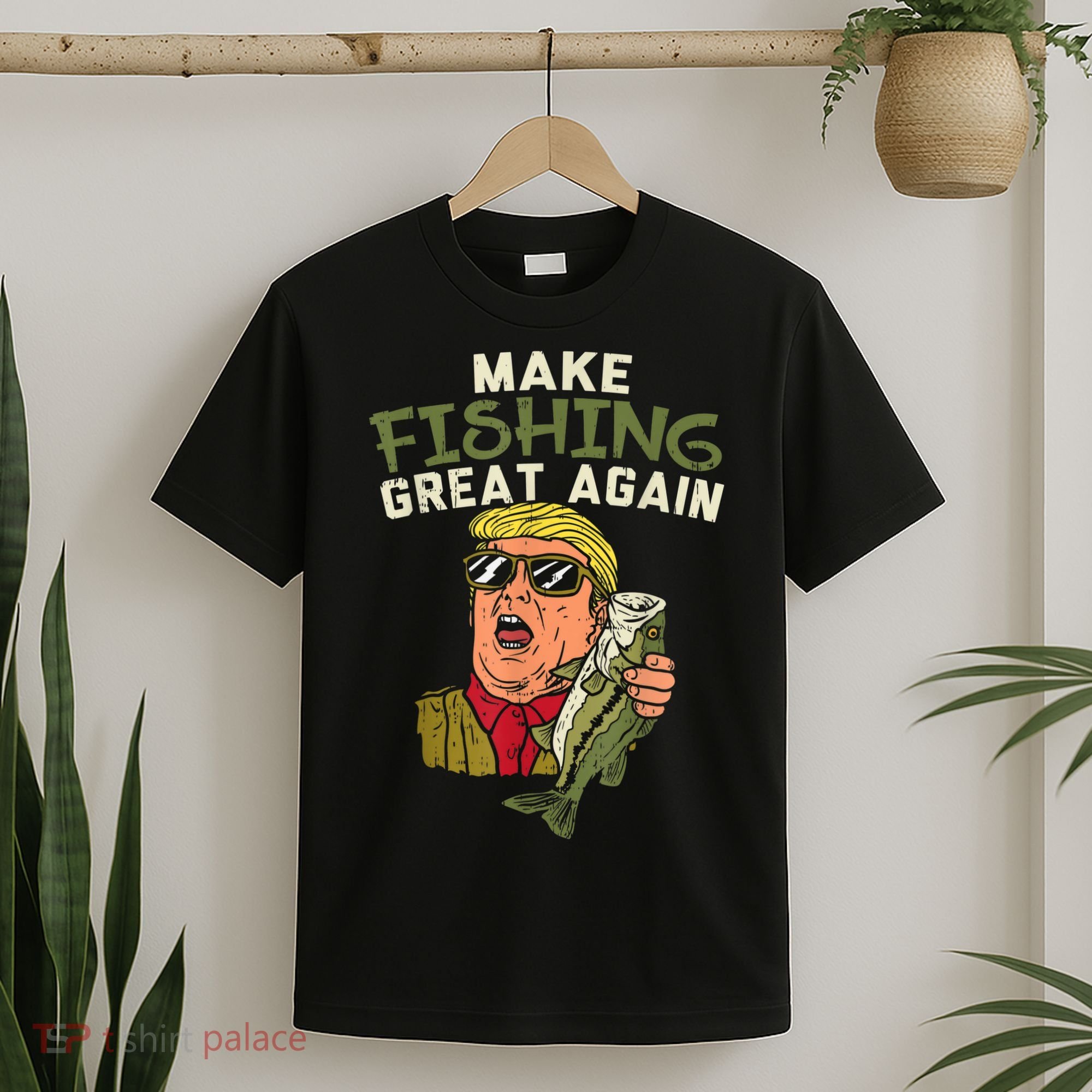Make Fishing Great Again Trump Funny Fisherman Angler T-Shirt