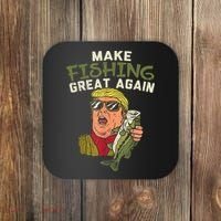 Make Fishing Great Again Trump Funny Fisherman Angler Coaster thumb 0