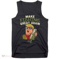 Make Fishing Great Again Trump Funny Fisherman Angler Tank Top thumb 0