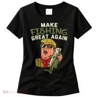 Make Fishing Great Again Trump Funny Fisherman Angler Women's T-Shirt thumb 0