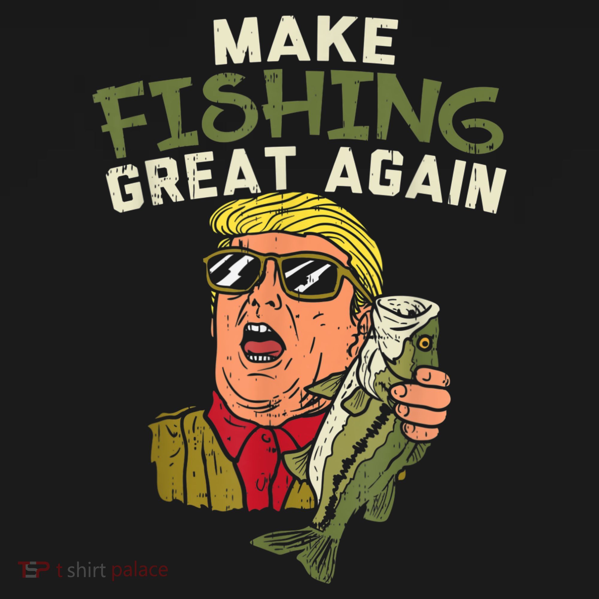 Make Fishing Great Again Trump Funny Fisherman Angler Kids Hoodie