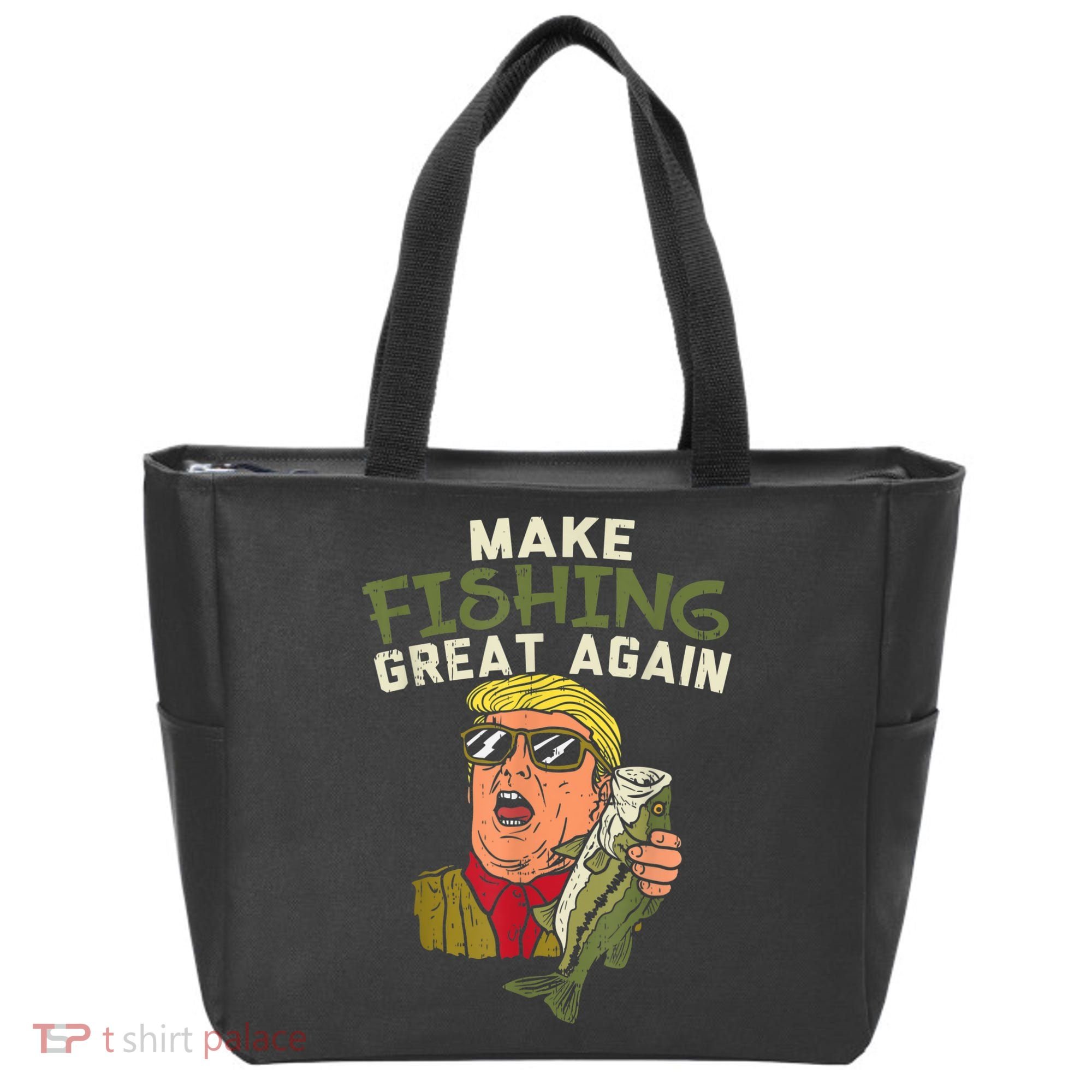 Make Fishing Great Again Trump Funny Fisherman Angler Tote Bag