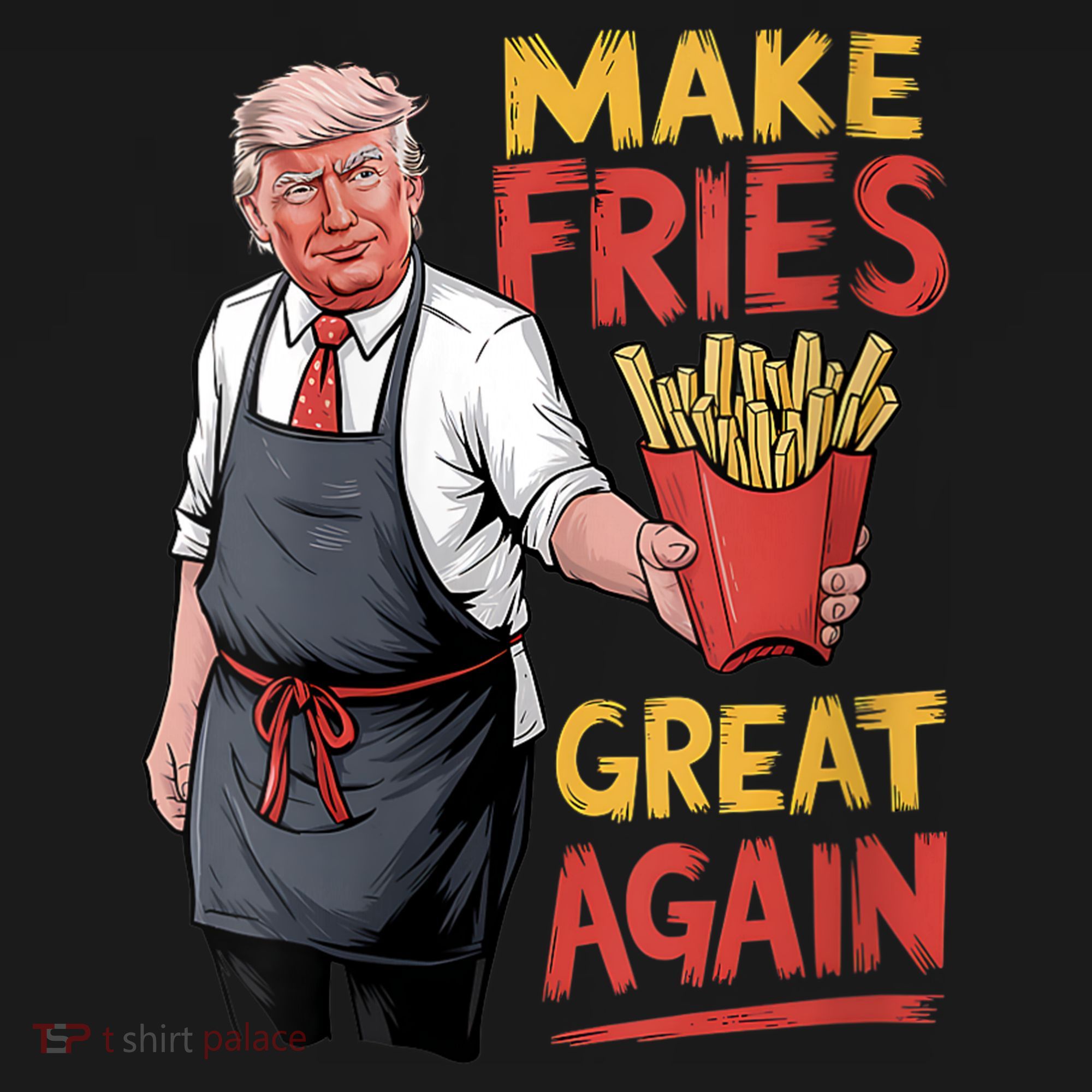 Make Fries Great Again Viral Doanld Trump Meme Coaster