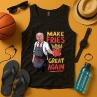 Make Fries Great Again Viral Doanld Trump Meme Tank Top thumb 4