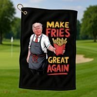 Make Fries Great Again Viral Doanld Trump Meme Golf Towel thumb 1