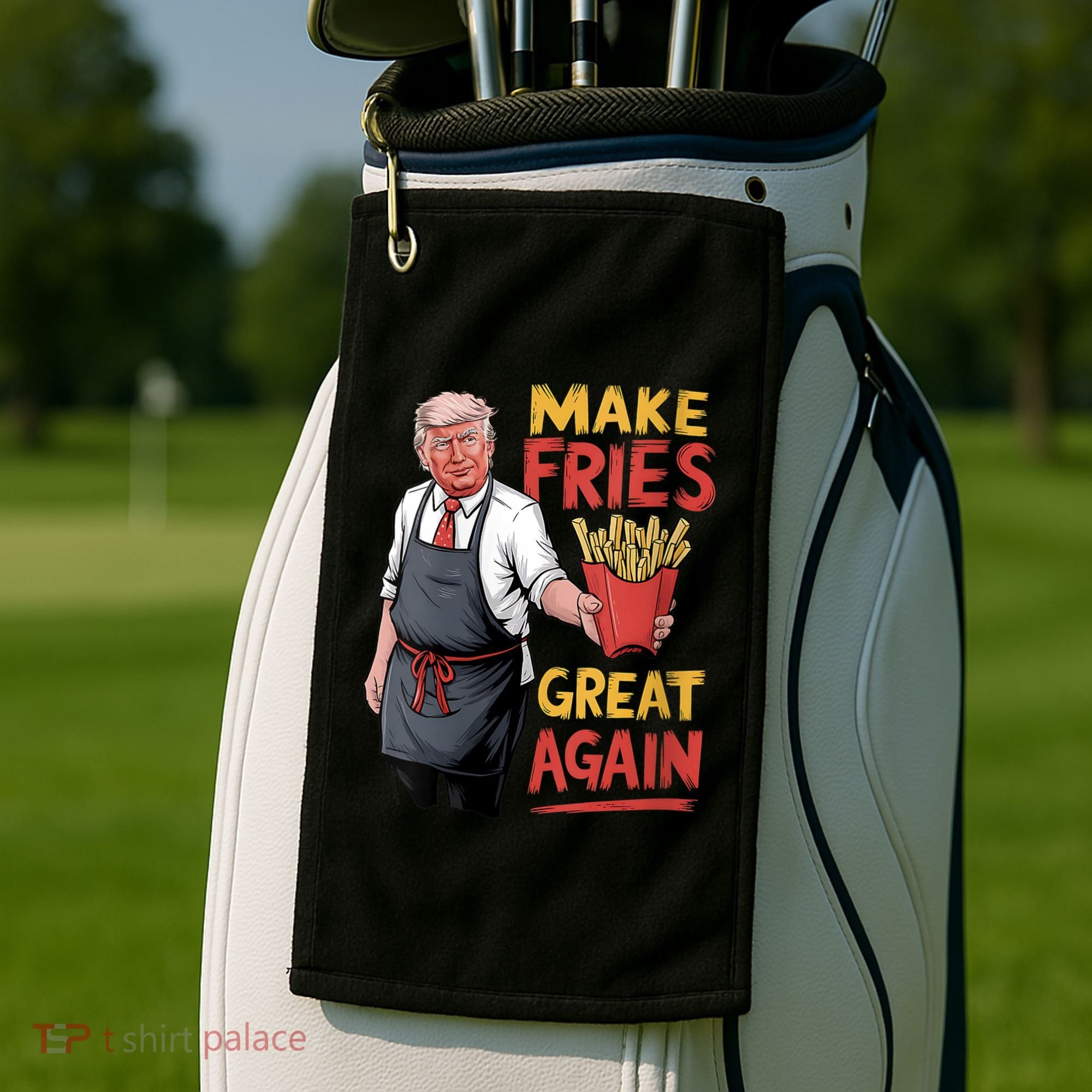 Make Fries Great Again Viral Doanld Trump Meme Golf Towel