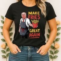 Make Fries Great Again Viral Doanld Trump Meme Women's T-Shirt thumb 2