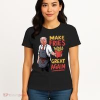 Make Fries Great Again Viral Doanld Trump Meme Women's T-Shirt thumb 4