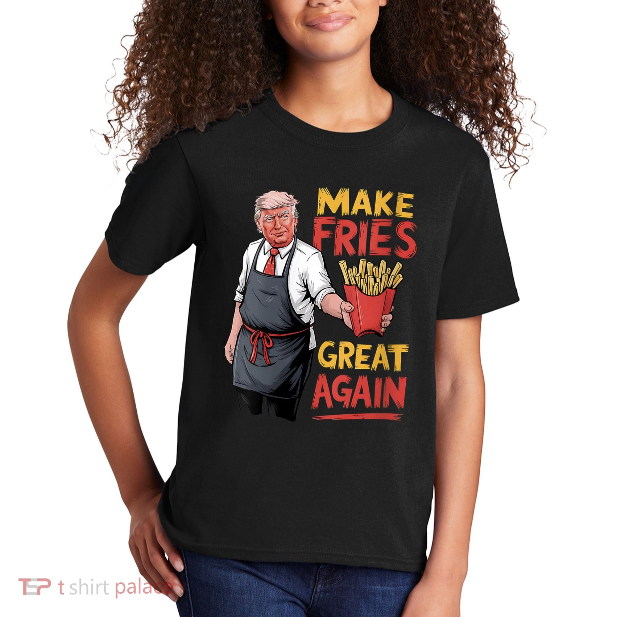 Make Fries Great Again Viral Doanld Trump Meme Kids T-Shirt