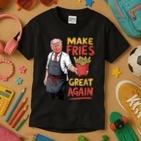 Make Fries Great Again Viral Doanld Trump Meme Kids T-Shirt thumb 3