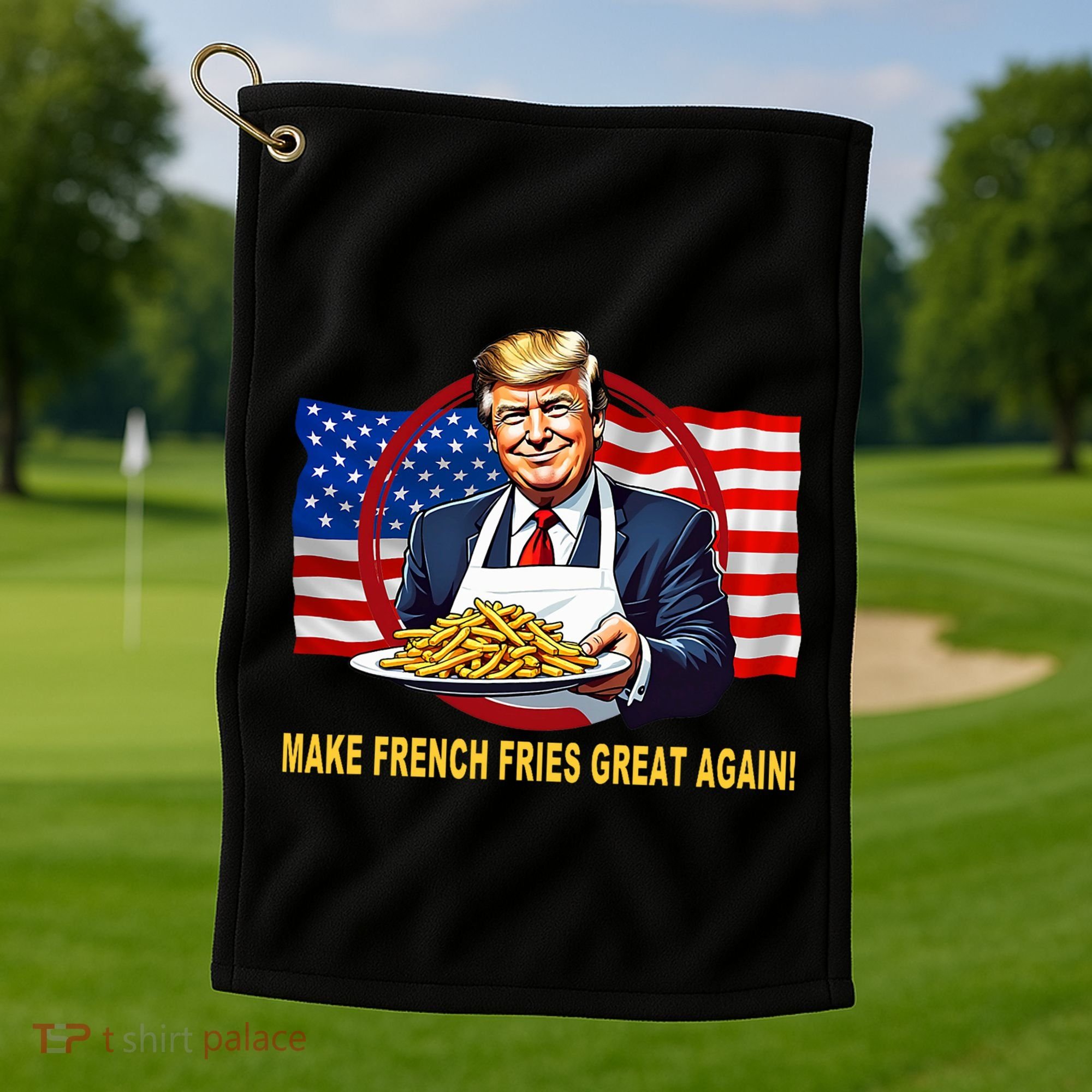 Make Fries Great Again Donald Trump Golf Towel
