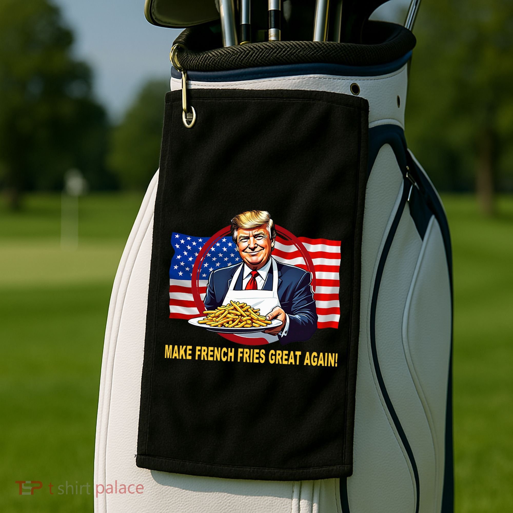 Make Fries Great Again Donald Trump Golf Towel
