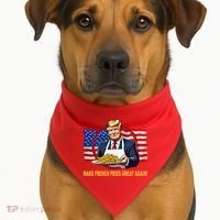 Make Fries Great Again Donald Trump USA-Made Doggie Bandana thumb 1
