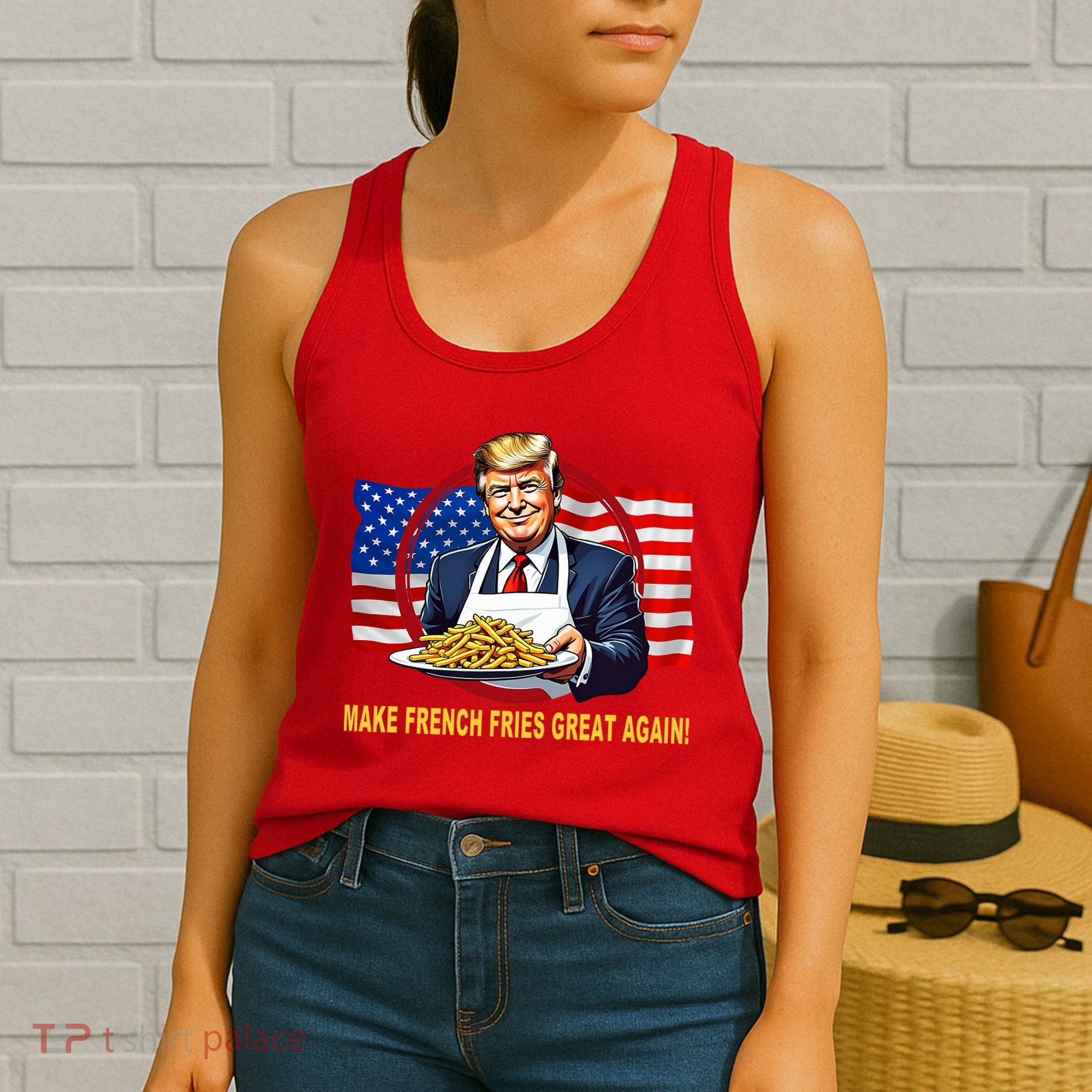 Make Fries Great Again Donald Trump Women's Tank Top