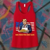 Make Fries Great Again Donald Trump Women's Tank Top thumb 3