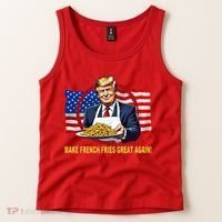 Make Fries Great Again Donald Trump Tank Top thumb 2