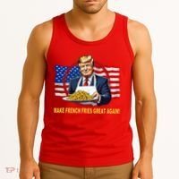 Make Fries Great Again Donald Trump Tank Top thumb 3