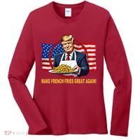 Make Fries Great Again Donald Trump Women's Long Sleeve Shirt thumb 0