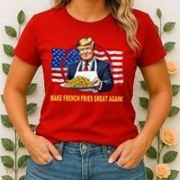 Make Fries Great Again Donald Trump Women's T-Shirt thumb 2