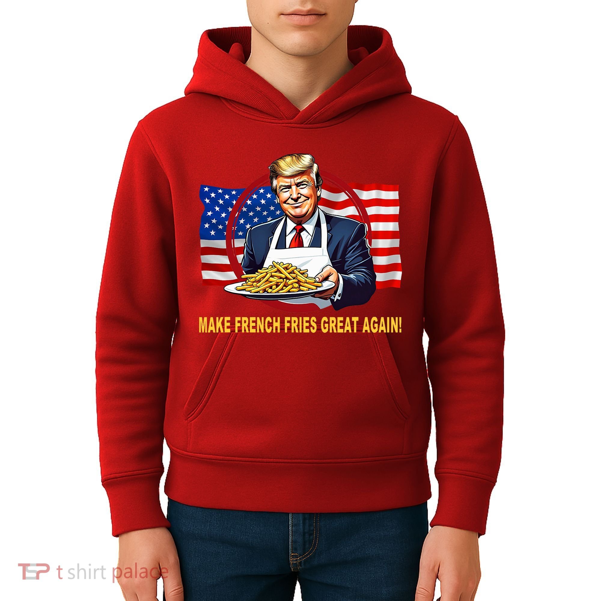 Make Fries Great Again Donald Trump Kids Hoodie
