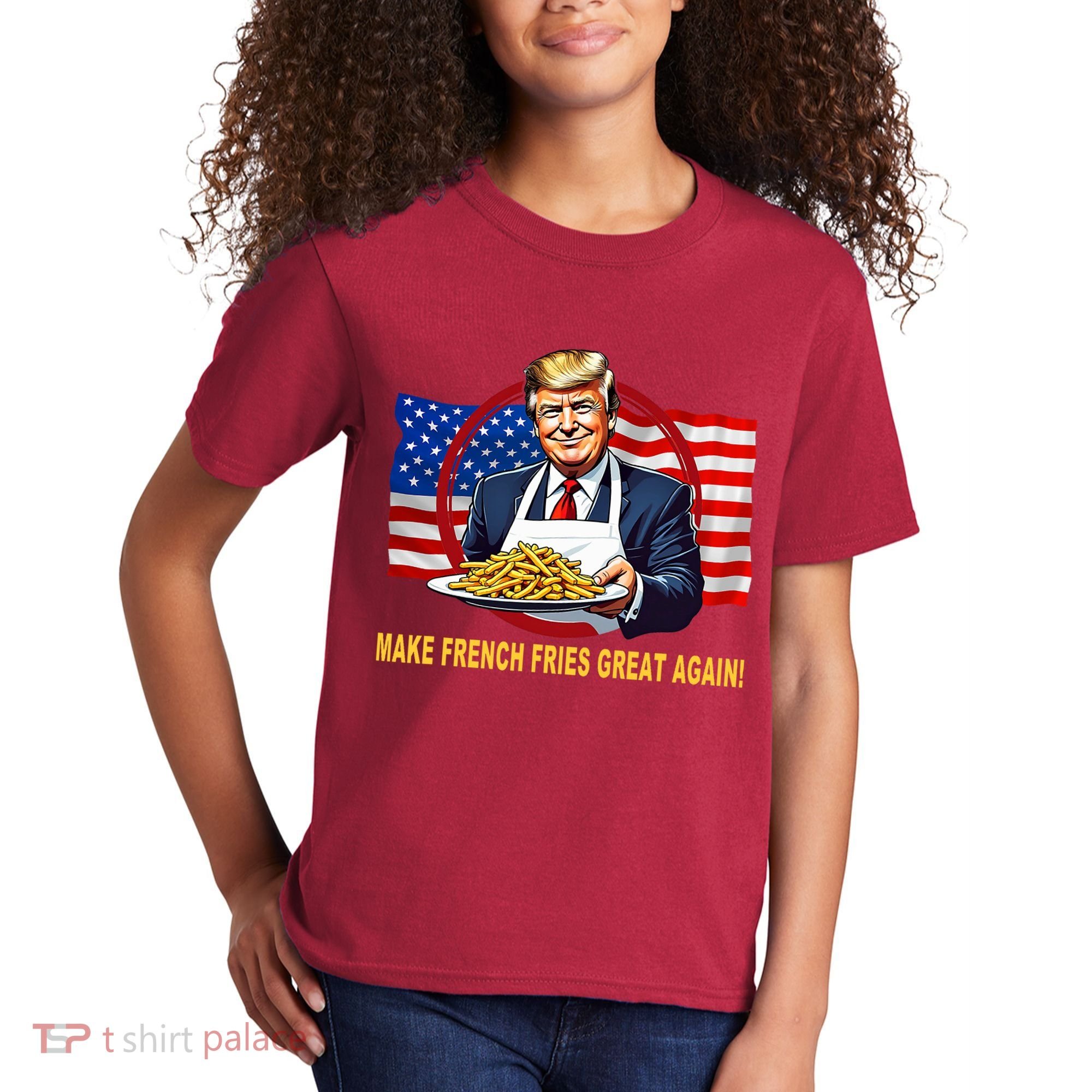 Make Fries Great Again Donald Trump Kids T-Shirt