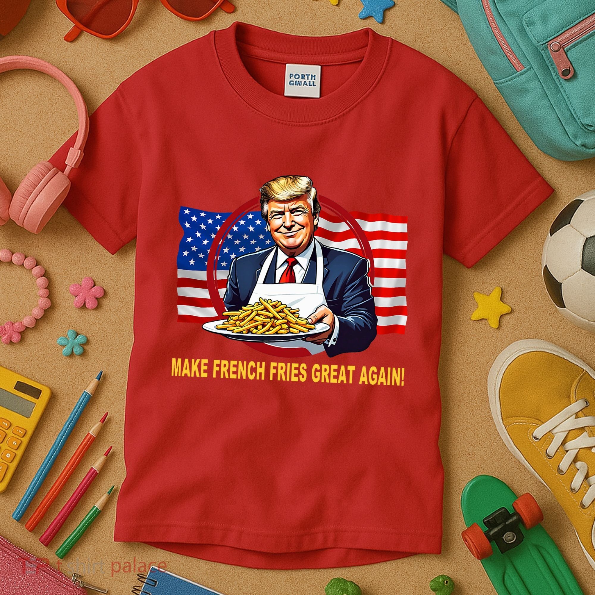 Make Fries Great Again Donald Trump Kids T-Shirt
