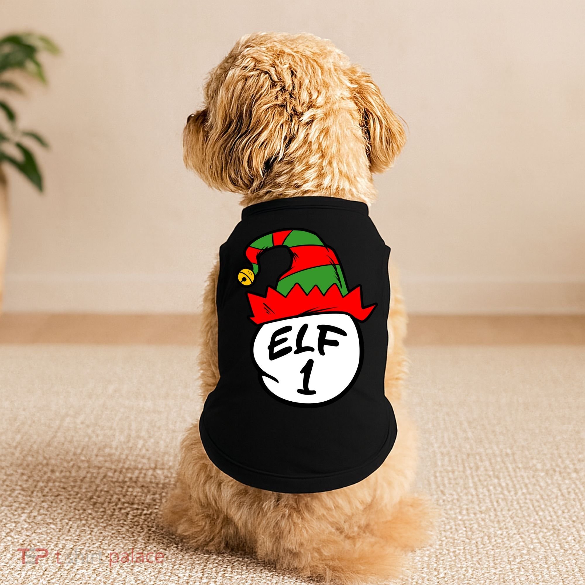 Matching Family Group Elf Hat 1 Doggie Tank