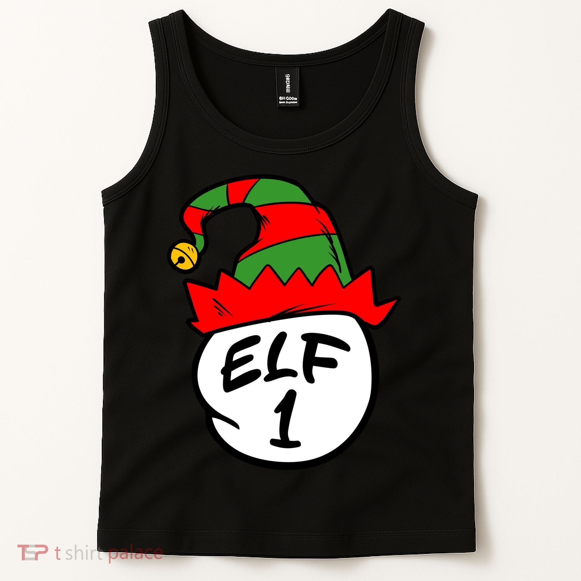 Matching Family Group Elf Hat 1 Tank Top