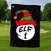 Matching Family Group Elf Hat 1 Golf Towel thumb 1