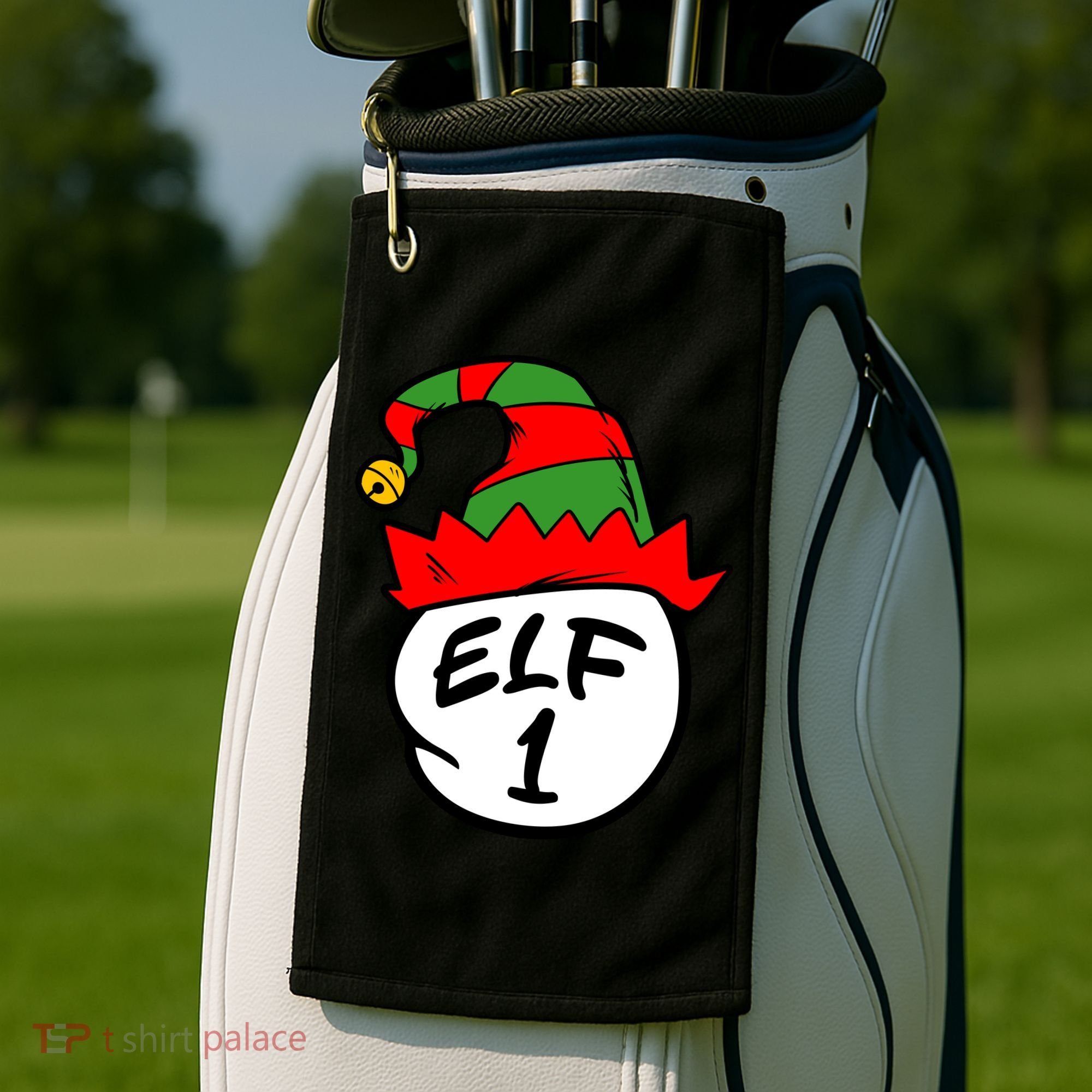 Matching Family Group Elf Hat 1 Golf Towel