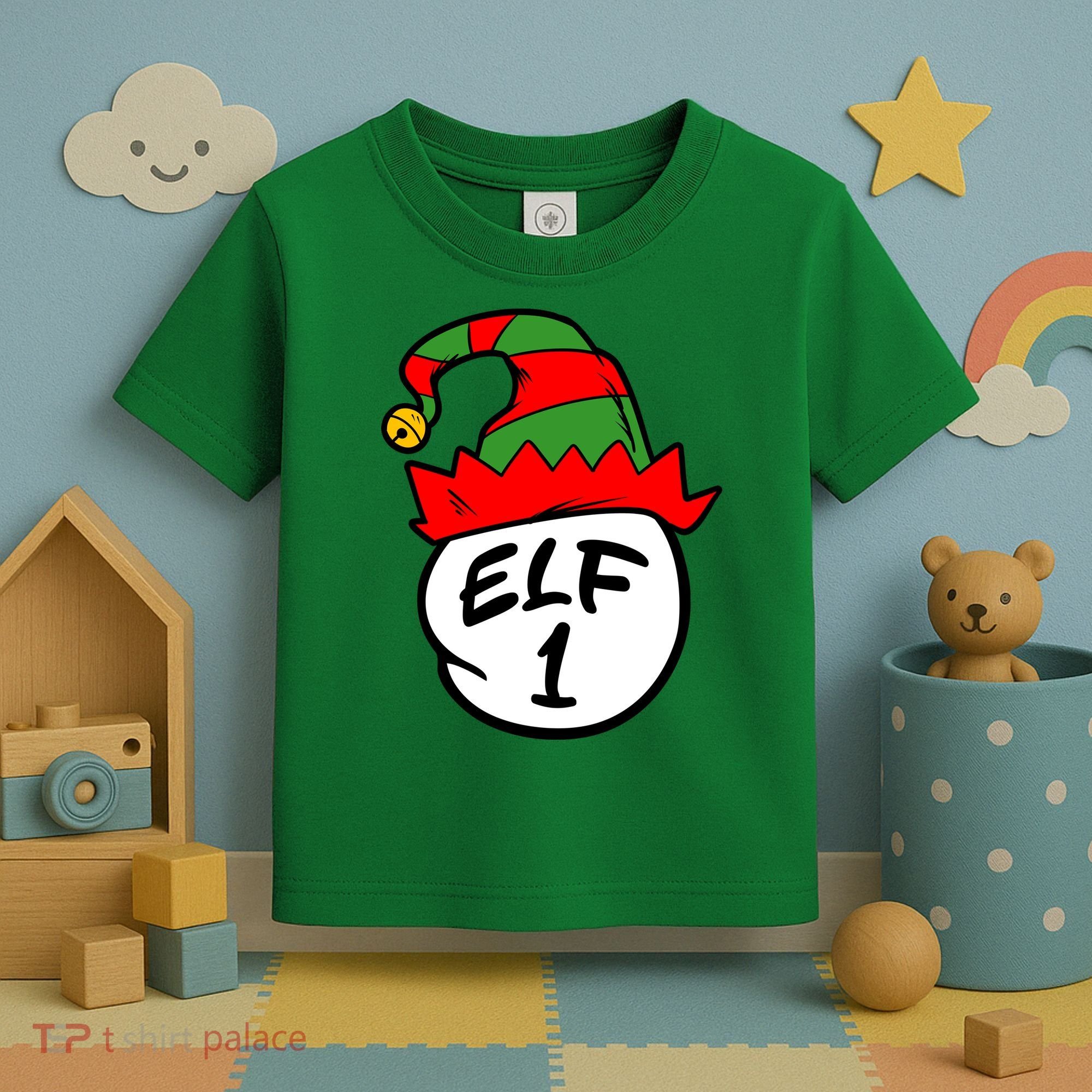 Matching Family Group Elf Hat 1 Toddler T-Shirt