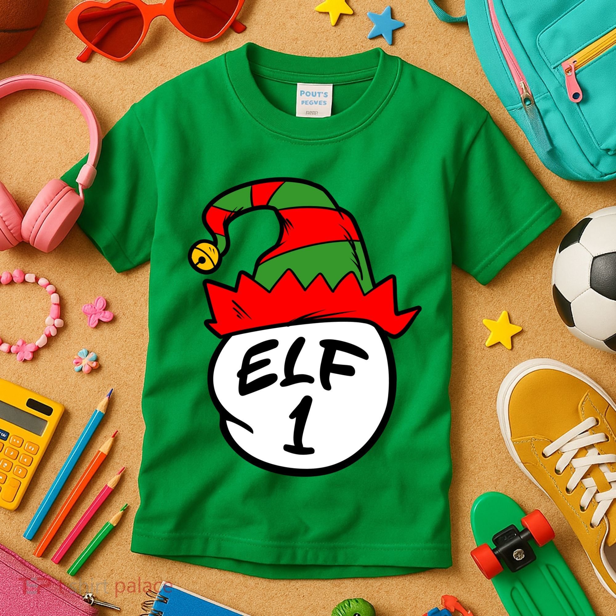 Matching Family Group Elf Hat 1 Kids T-Shirt
