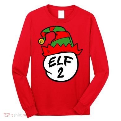 Matching Family Group Elf Hat 2 Long Sleeve Shirt
