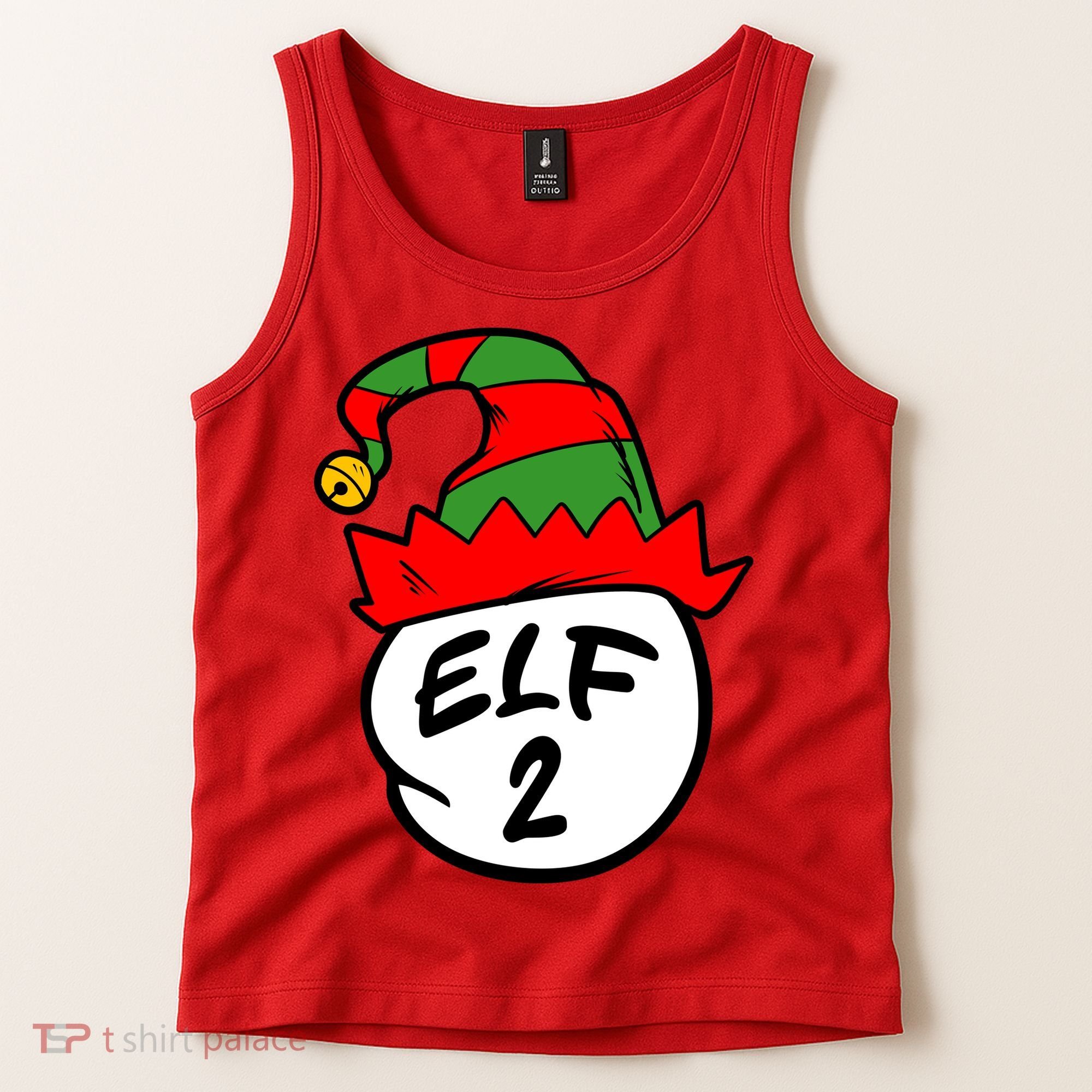 Matching Family Group Elf Hat 2 Tank Top