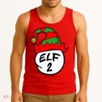 Matching Family Group Elf Hat 2 Tank Top thumb 3