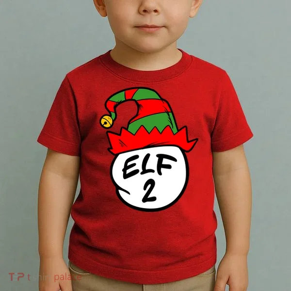 Matching Family Group Elf Hat 2 Toddler T-Shirt