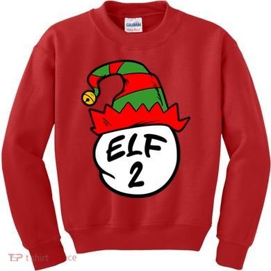 Matching Family Group Elf Hat 2 Kids Sweatshirt