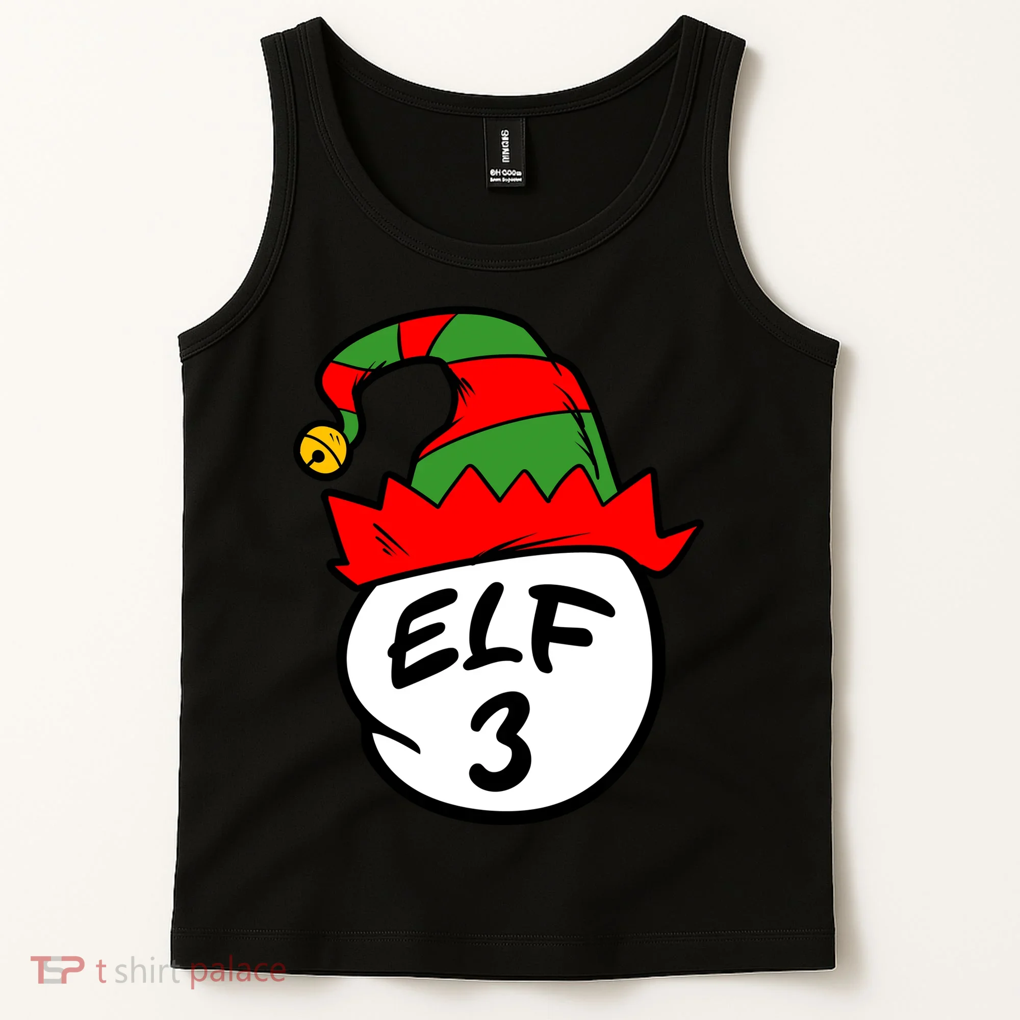 Matching Family Group Elf Hat 3 Tank Top