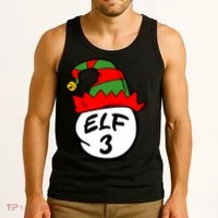 Matching Family Group Elf Hat 3 Tank Top thumb 3