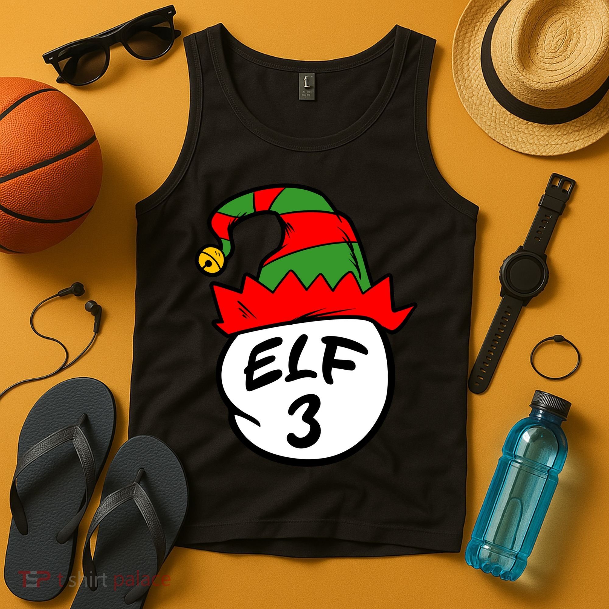 Matching Family Group Elf Hat 3 Tank Top