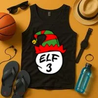 Matching Family Group Elf Hat 3 Tank Top thumb 4
