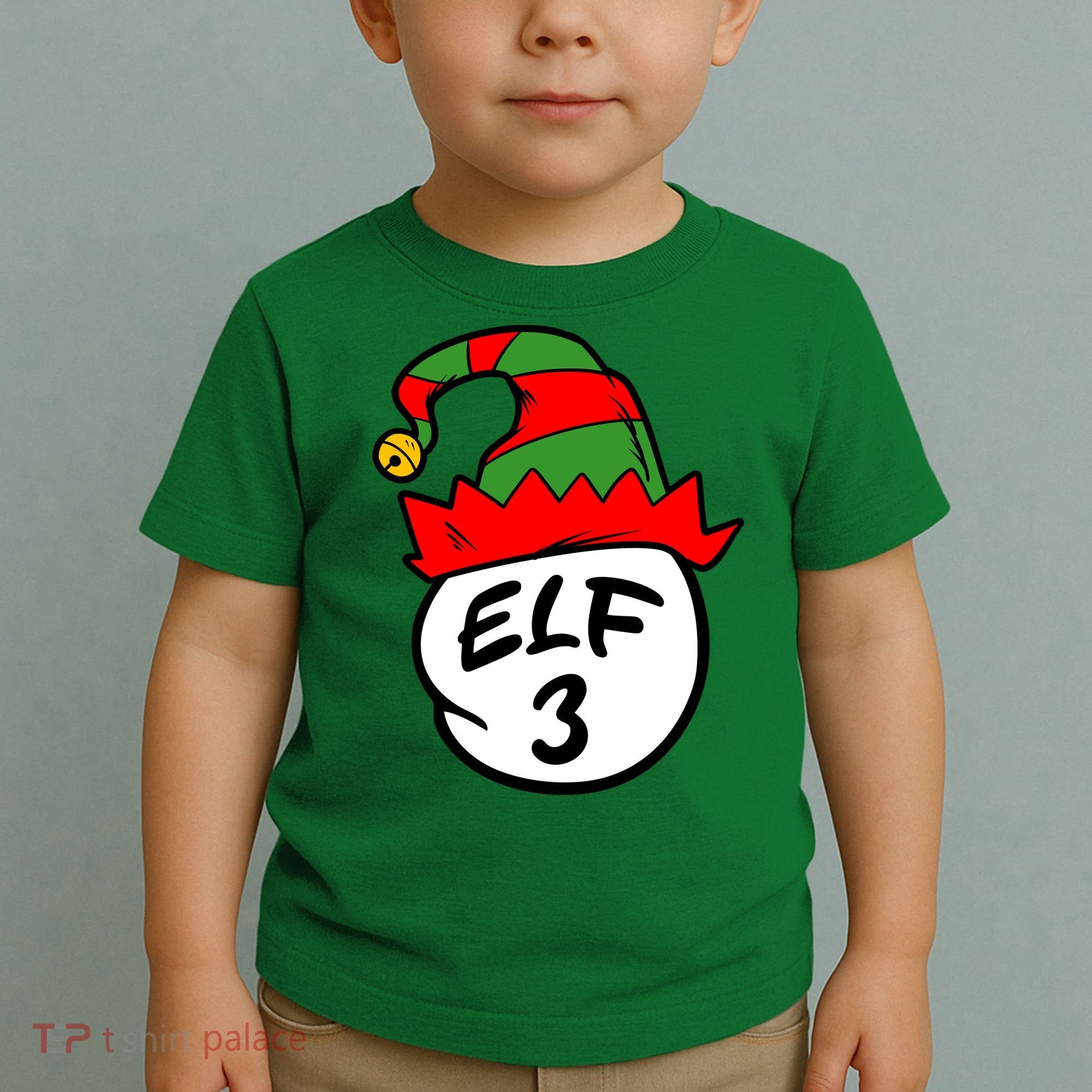 Matching Family Group Elf Hat 3 Toddler T-Shirt