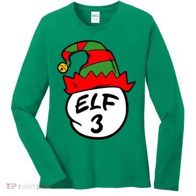 Matching Family Group Elf Hat 3 Women's Long Sleeve Shirt